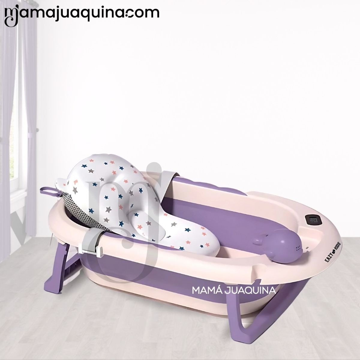 Baby - Bañera Plegable con Regadera «JADDE ROSSI» Purple