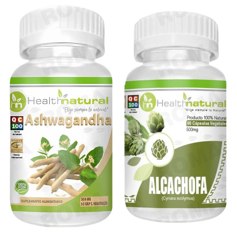 HEALTHNATURAL - ASHWAGANDHA HEALTHNATURAL 500MG + ALCACHOFA HEALTHNATURAL 500MG