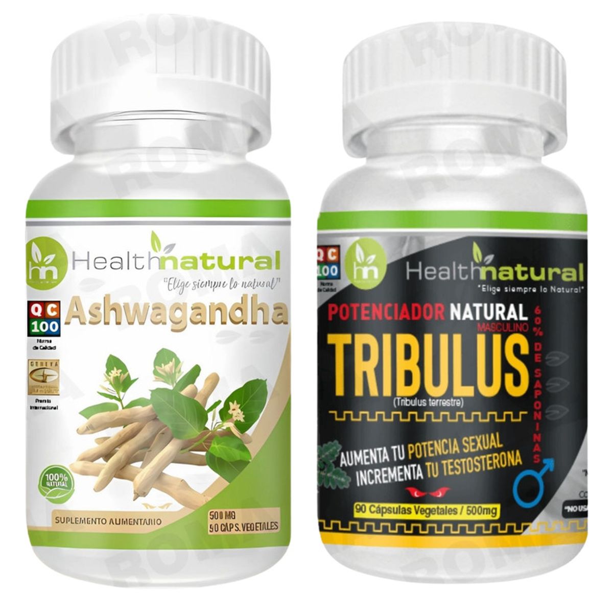 HEALTHNATURAL - ASHWAGANDHA HEALTHNATURAL + TRIBULUS TERRESTRE HEALTHNATURAL 500MG