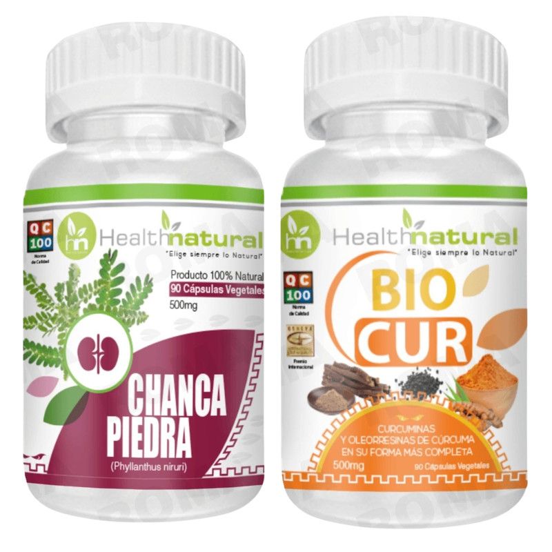HEALTHNATURAL - CHANCA PIEDRA HEALTHNATURAL 500MG + BIOCUR HEALTHNATURAL 500MG
