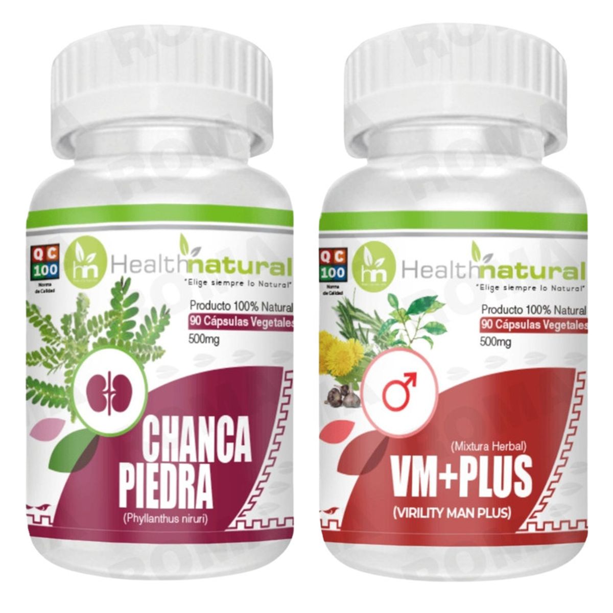 HEALTHNATURAL - CHANCA PIEDRA HEALTHNATURAL 500MG + VM+VIRILITY MAN PLUS 500MG