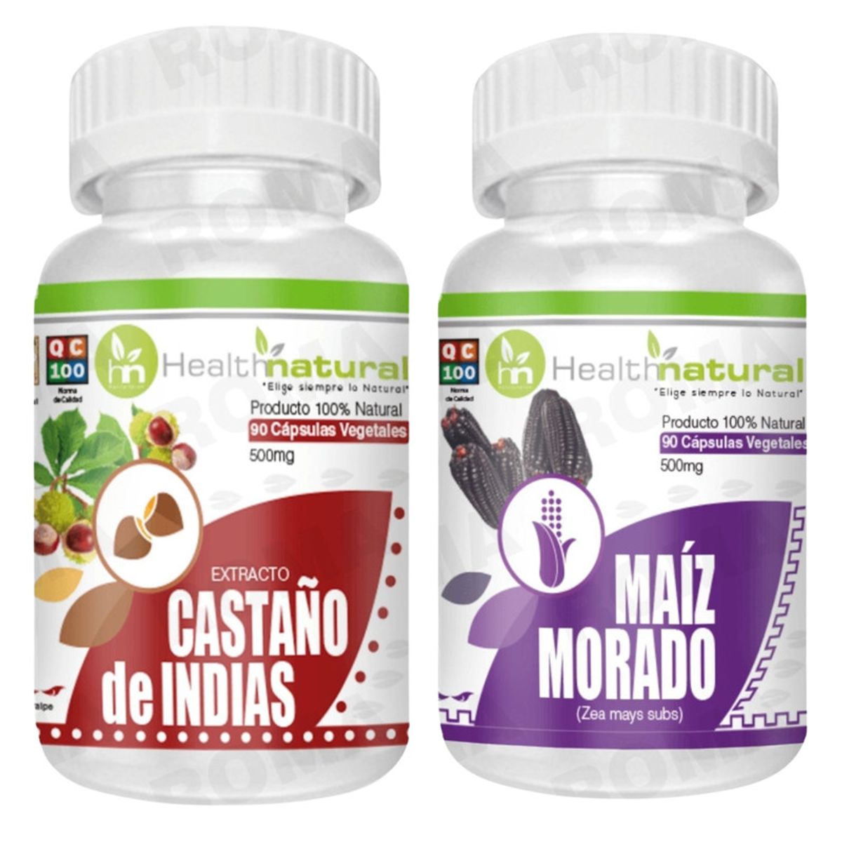 HEALTHNATURAL - CASTAÑO INDIAS HEALTHNATURAL 500MG + MAIZ MORADO HEALTHNATURAL 500MG