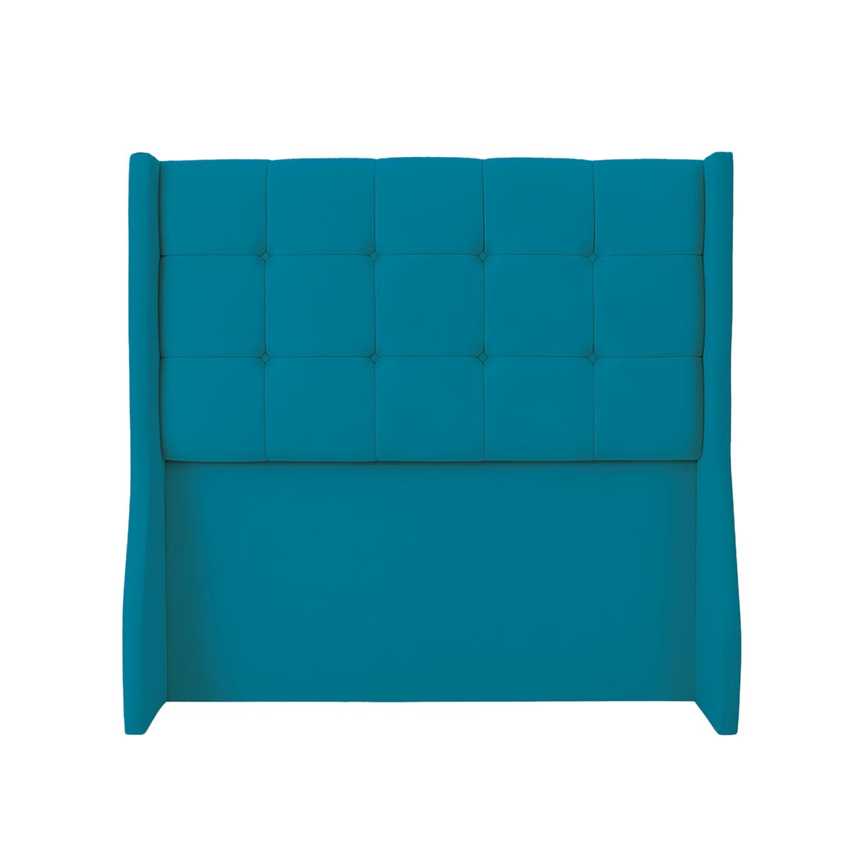 GENERICO - Combo Cama tapizada Cielo P cromadas - 2plz Turquesa + colchón semiortopédico