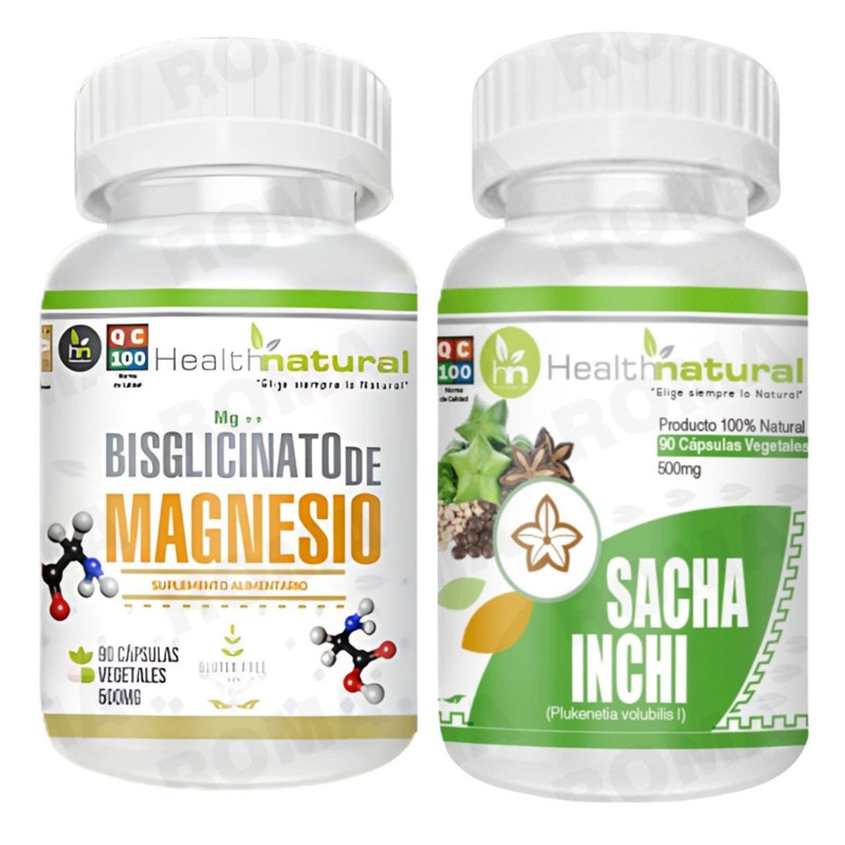 HEALTHNATURAL - BISGLICINATO DE MAGNESIO HEALTHNATURAL + SACHA INCHI HEALTHNATURAL