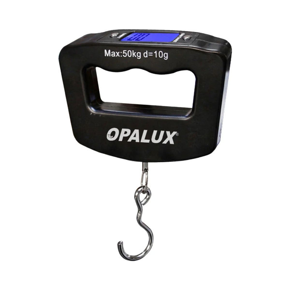 OPALUX - Balanza De Gancho 50kg Opalux 2 Pilas Aaa Opcion Hold Cjx OP-607