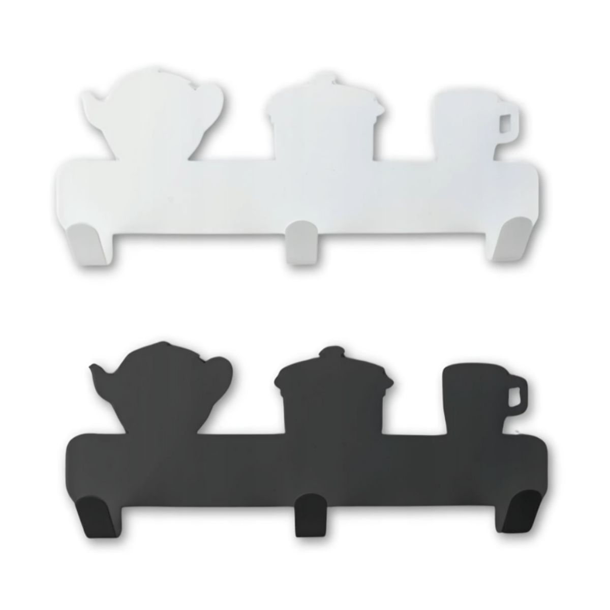 GENERICO - Set x2 Ganchos Adhesivos de Metal para Cocina