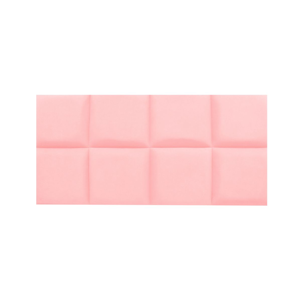 GENERICO - Combo Cama tapizada Selene P cromadas - 15plz Rosado + colchón semiortopédico