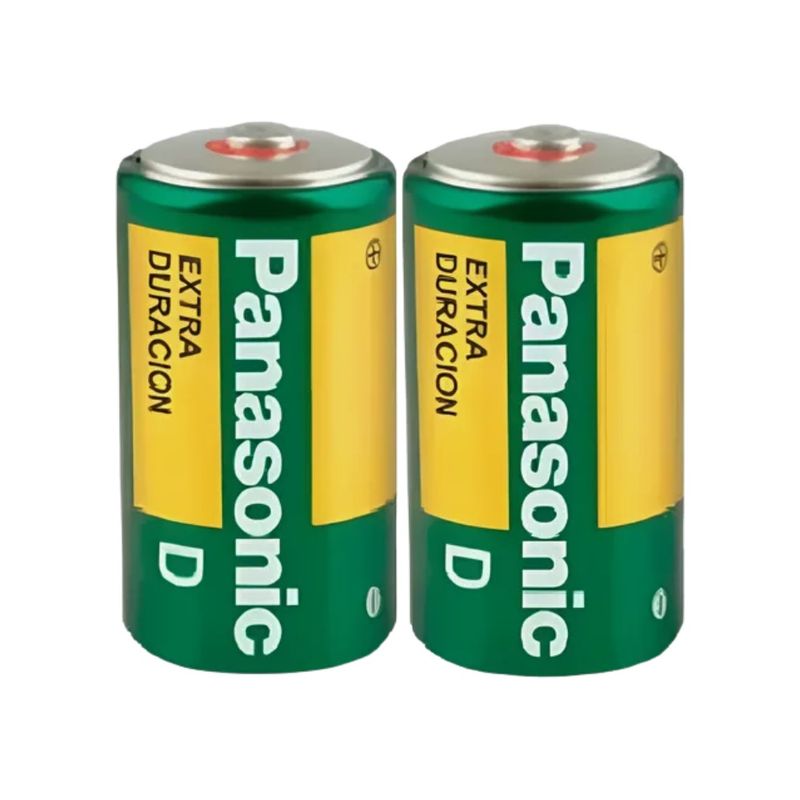 PANASONIC - Pilas D Panasonic x2 Unid 15V Zinc Carbón Linterna Juguetes Radio
