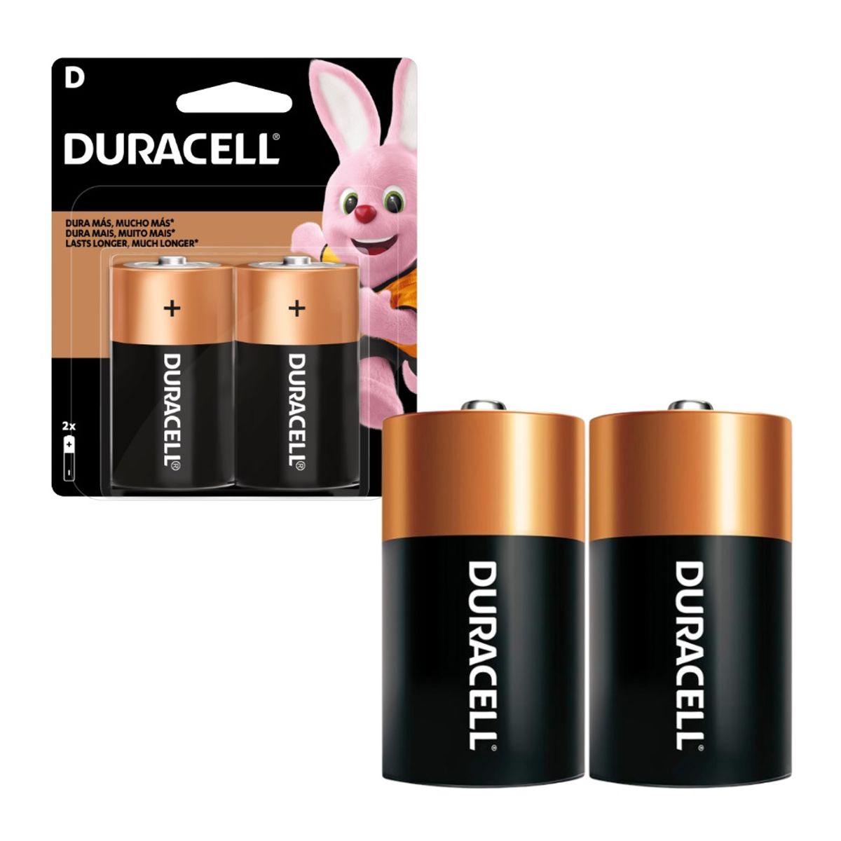 DURACELL - Pilas D Duracell x2 Unid 15V Zinc Carbón Linterna Juguetes Radio