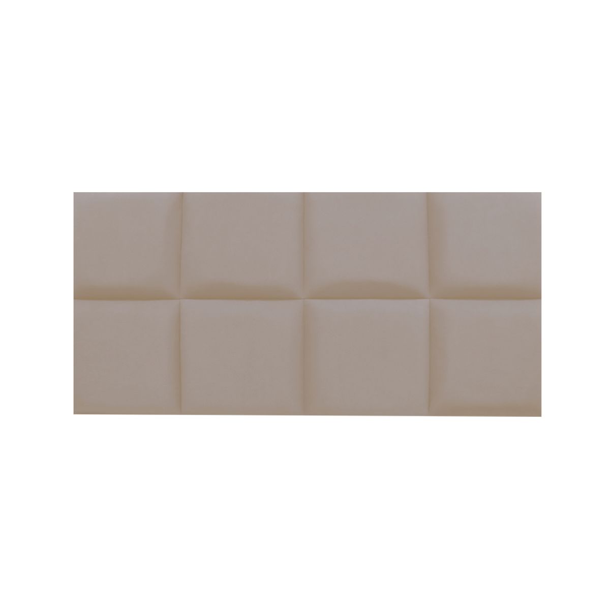 GENERICO - Combo Cama tapizada Selene - 2plz Beige oscuro +colchón semiortopédico