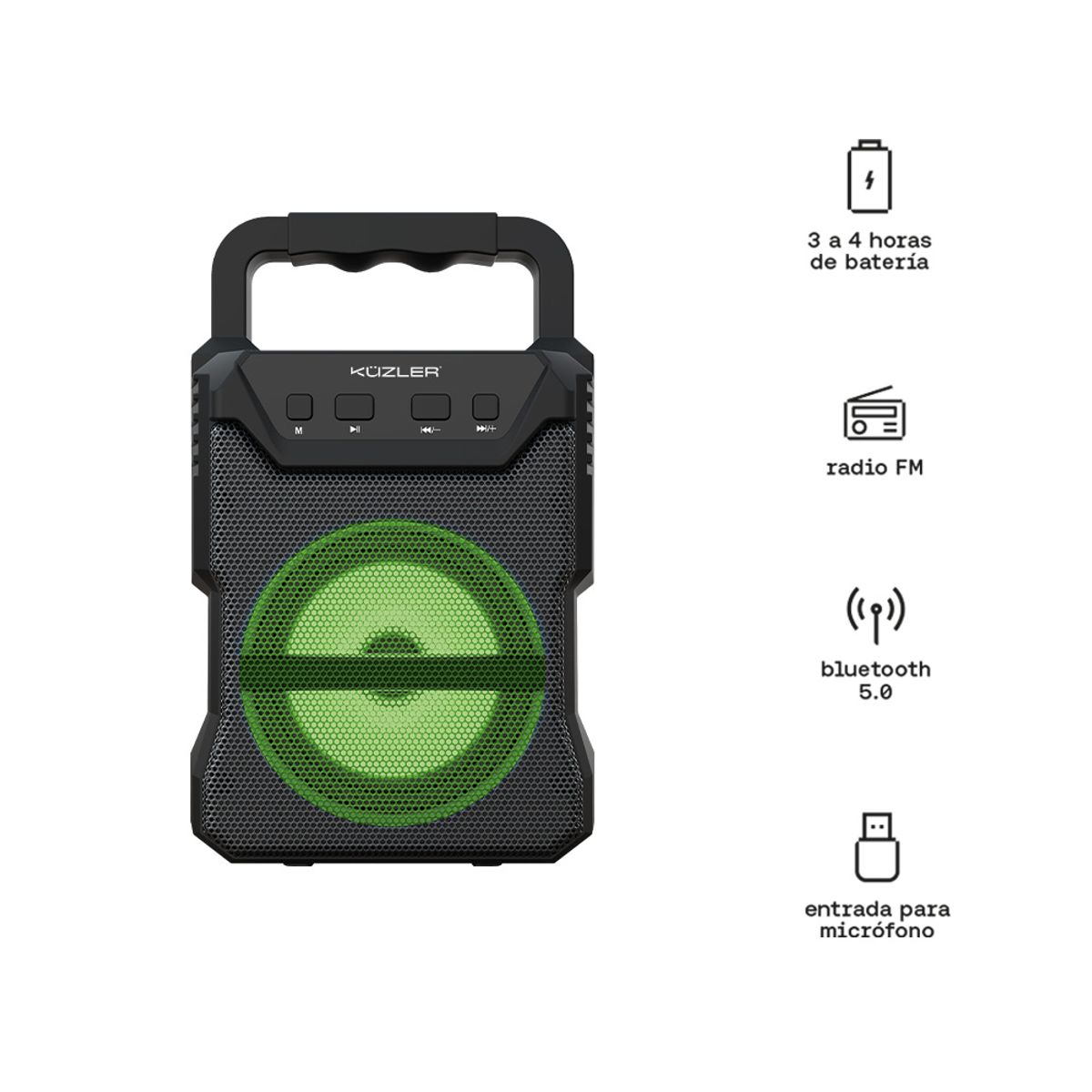 KUZLER - Parlante Bluetooth 4 Horas 100W DERK-101