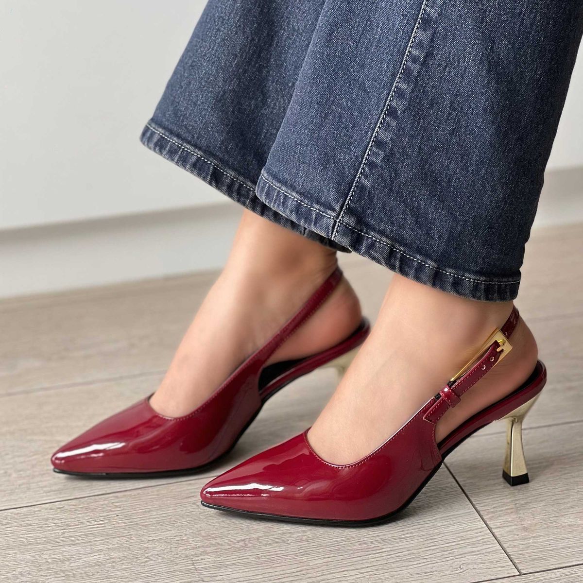 GENERICO - ESTILETO BURDEO TACO 7 PARA MUJER MODELO TERRY