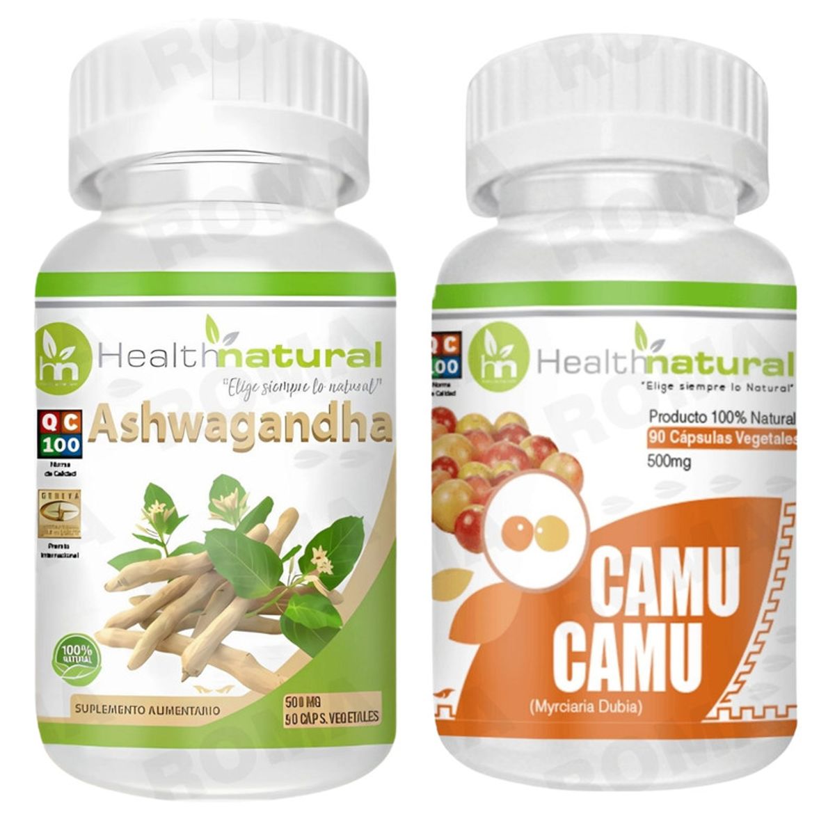 HEALTHNATURAL - ASHWAGANDHA HEALTHNATURAL 500MG + CAMU CAMU HEALTHNATURAL 500MG