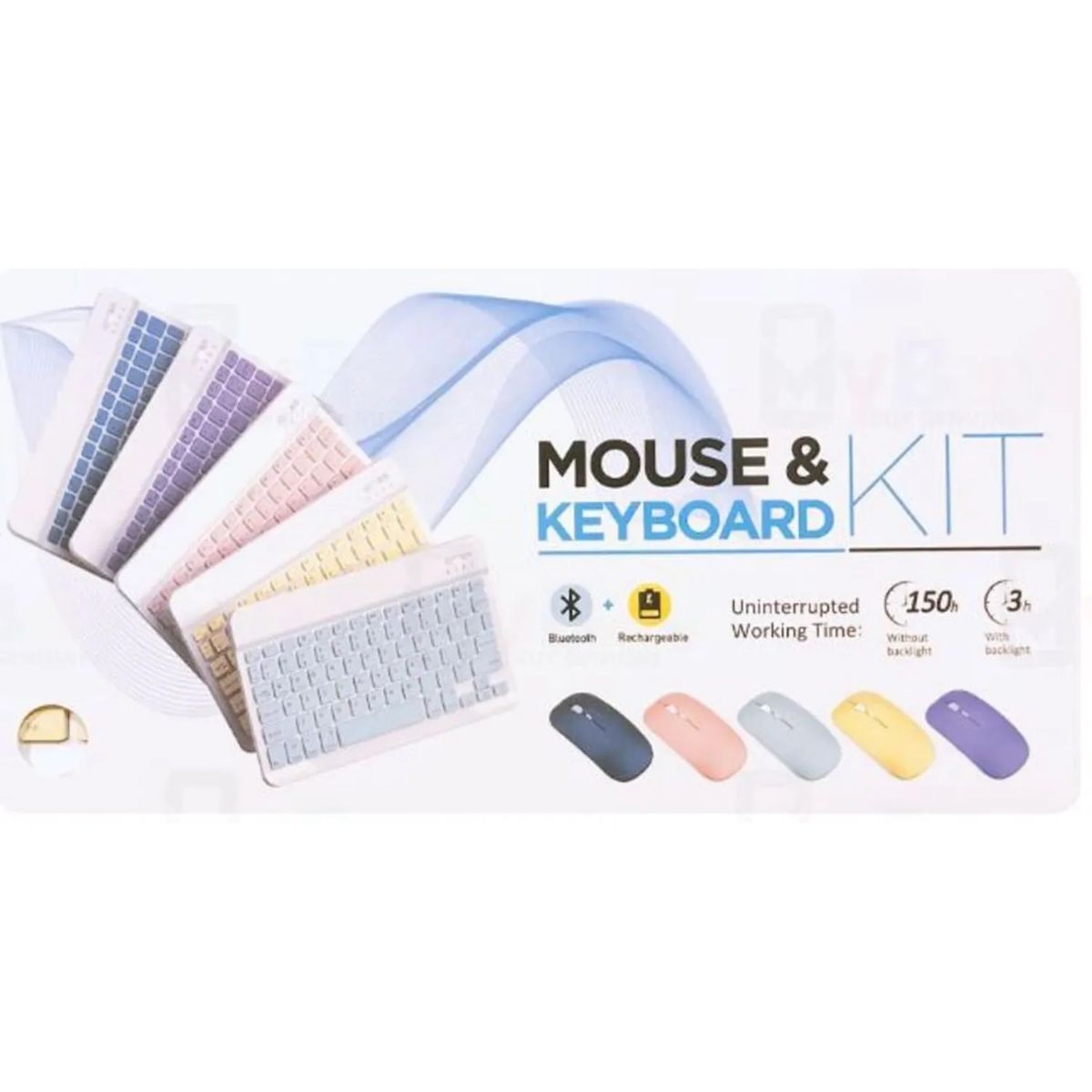 OTTOWARE - Teclado Mouse Bluetooth Inalambrico Pc Tablet Mac Ipad Rosa