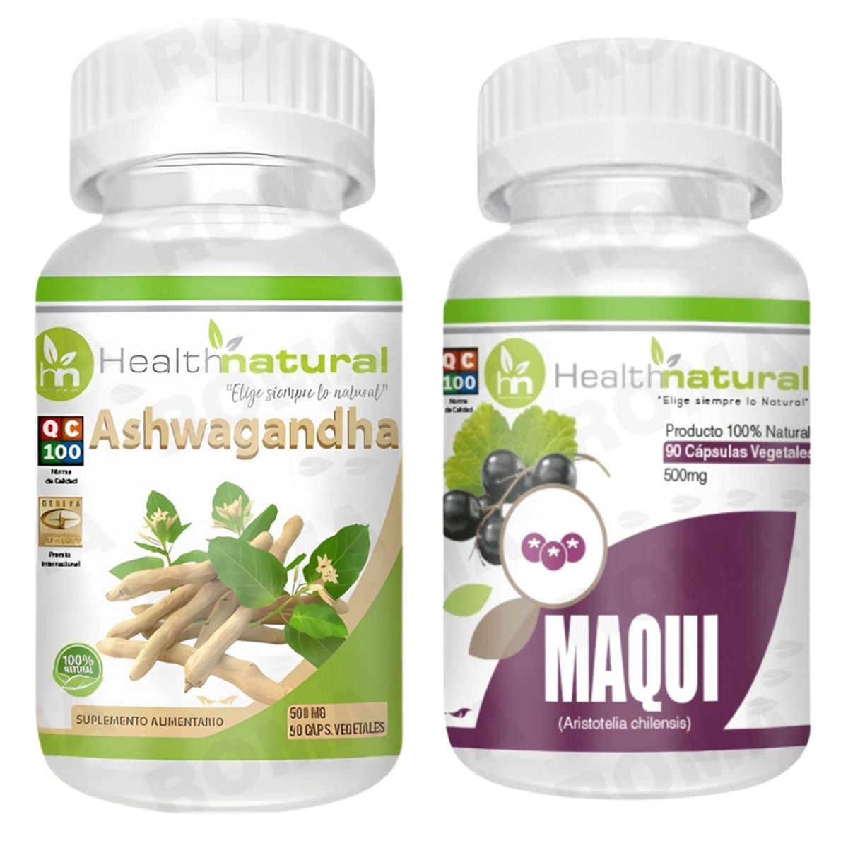 HEALTHNATURAL - ASHWAGANDHA HEALTHNATURAL 500MG + MAQUI HEALTHNATURAL 500MG