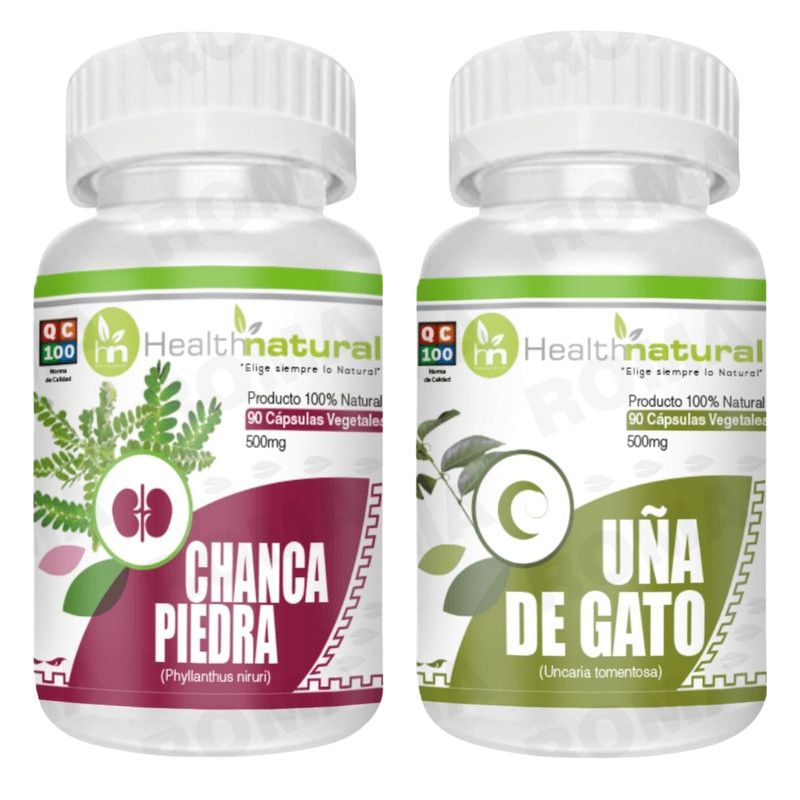 HEALTHNATURAL - CHANCA PIEDRA HEALTHNATURAL 500MG + UÑA DE GATO HEALTHNATURAL 500MG