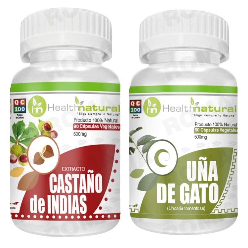 HEALTHNATURAL - CASTAÑO DE INDIAS HEALTHNATURAL  + UÑA DE GATO HEALTHNATURAL 500MG