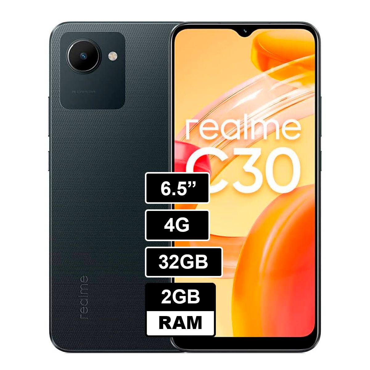REALME - REALME C30s 4G 32GB 2GB - NEGRO