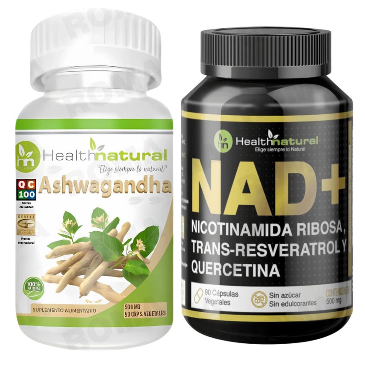 HEALTHNATURAL - ASHWAGANDHA HEALTHNATURAL 500MG + NAD+ HEALTHNATURAL 500MG