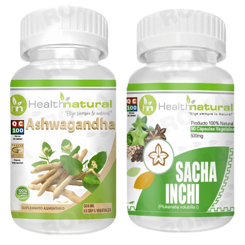 HEALTHNATURAL - ASHWAGANDHA HEALTHNATURAL 500MG + SACHA INCHI HEALTHNATURAL 500MG