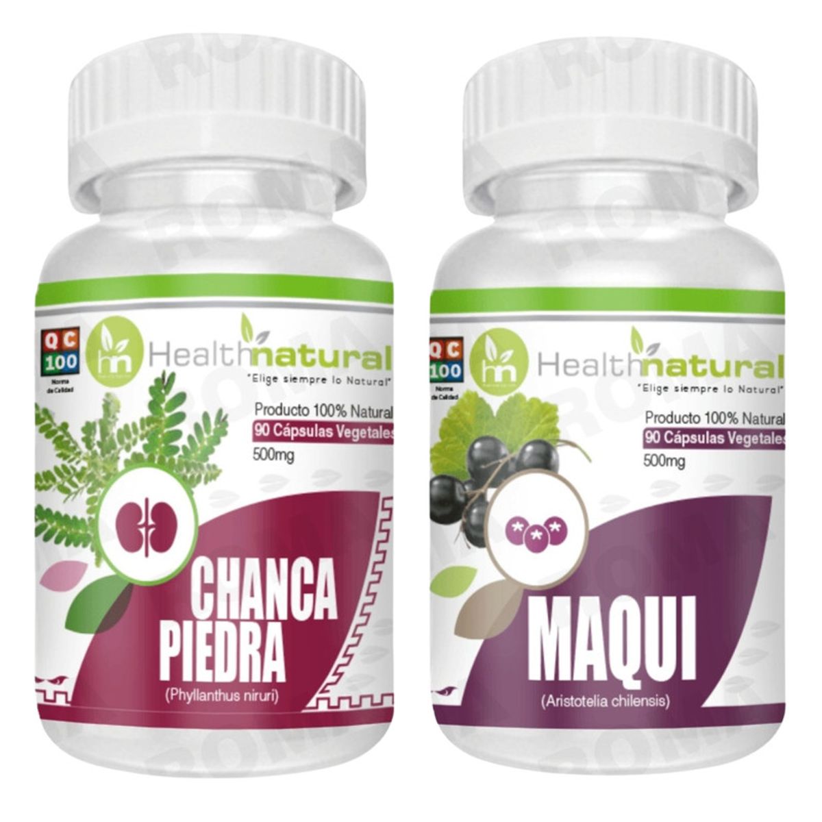 HEALTHNATURAL - CHANCA PIEDRA HEALTHNATURAL 500MG + MAQUI HEALTHNATURAL 500MG