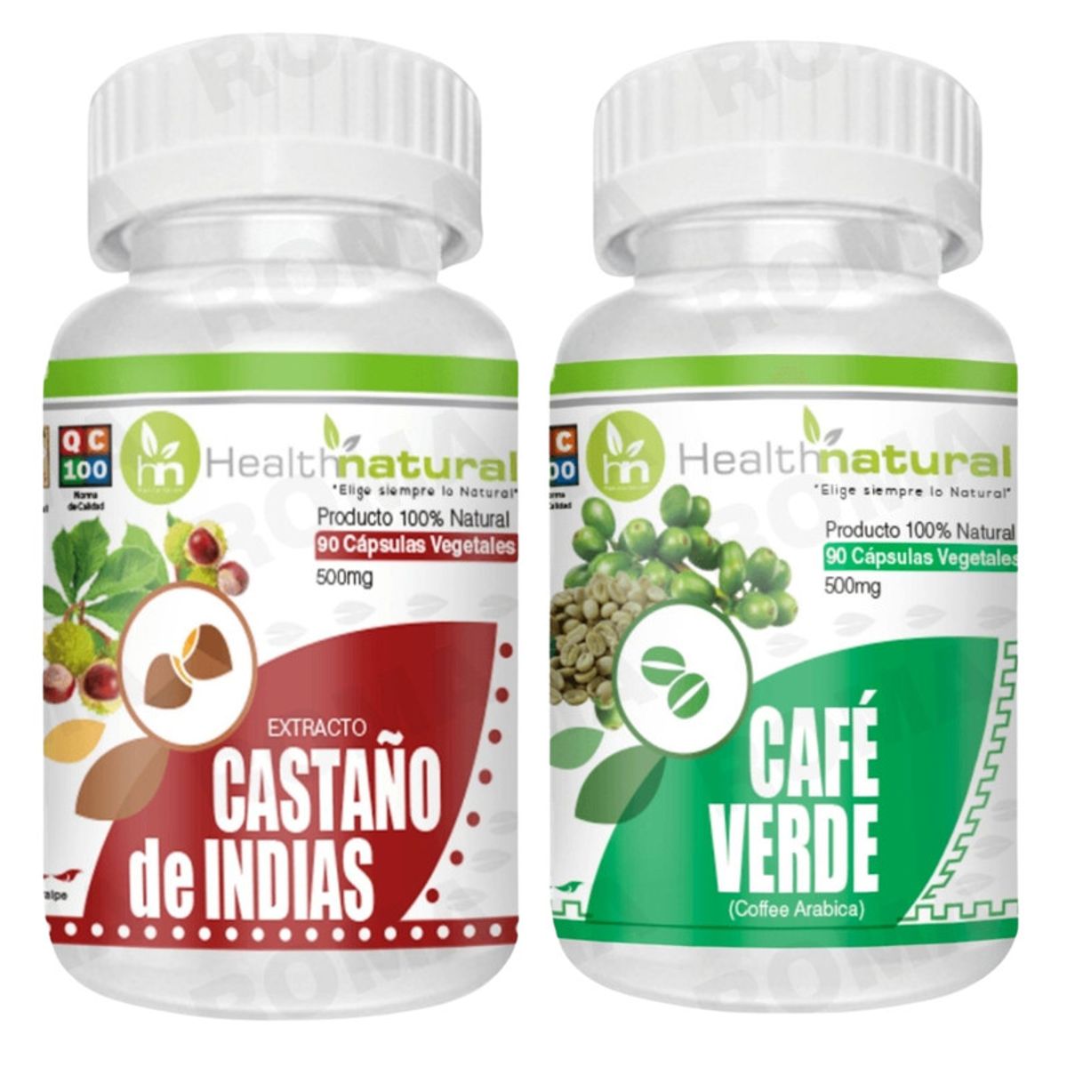 HEALTHNATURAL - CASTAÑO DE INDIAS HEALTHNATURAL 500MG + CAFÉ VERDE HEALTHNATURAL 500MG