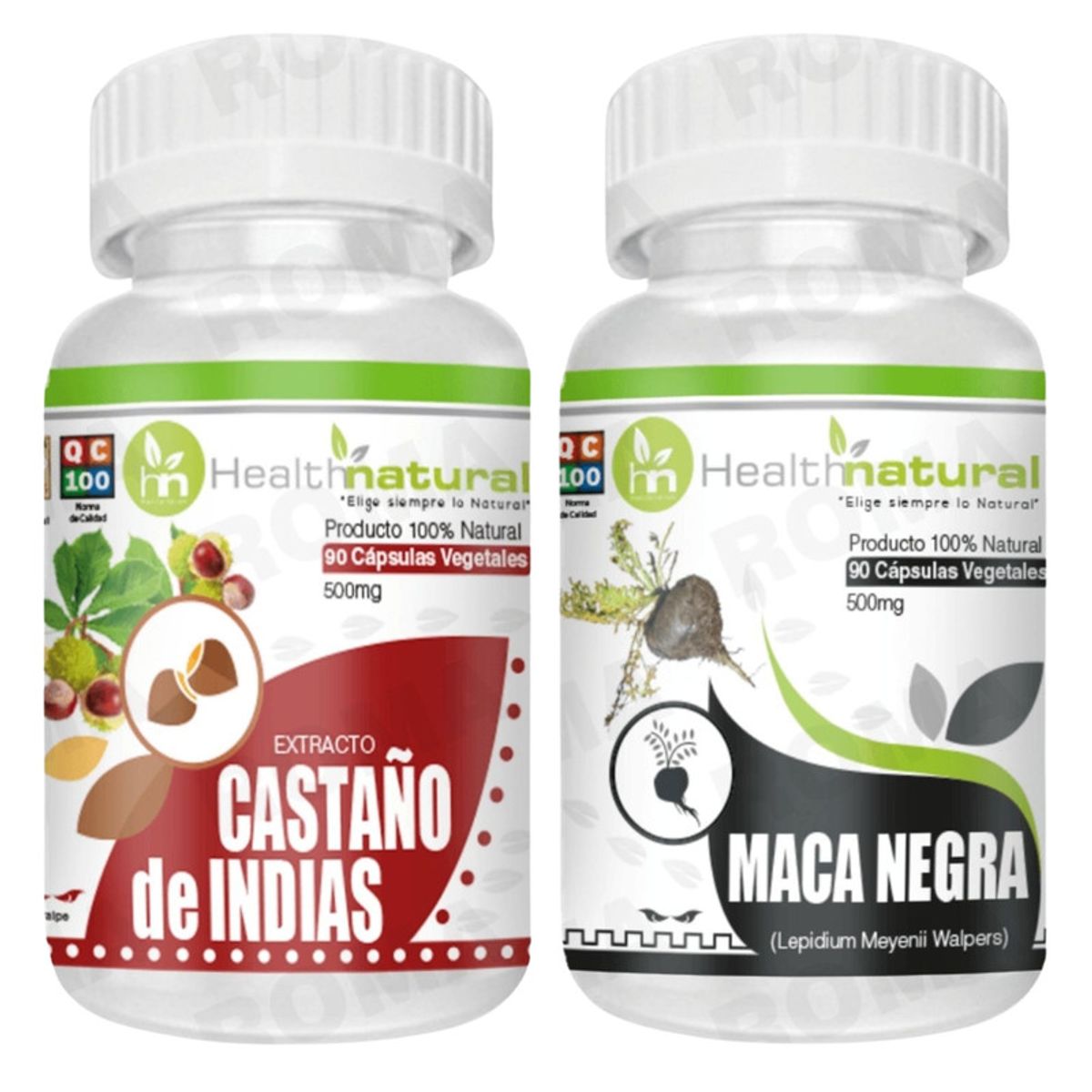 HEALTHNATURAL - CASTAÑO DE INDIAS HEALTHNATURAL 500MG + MACA NEGRA HEALTHNATURAL 500MG