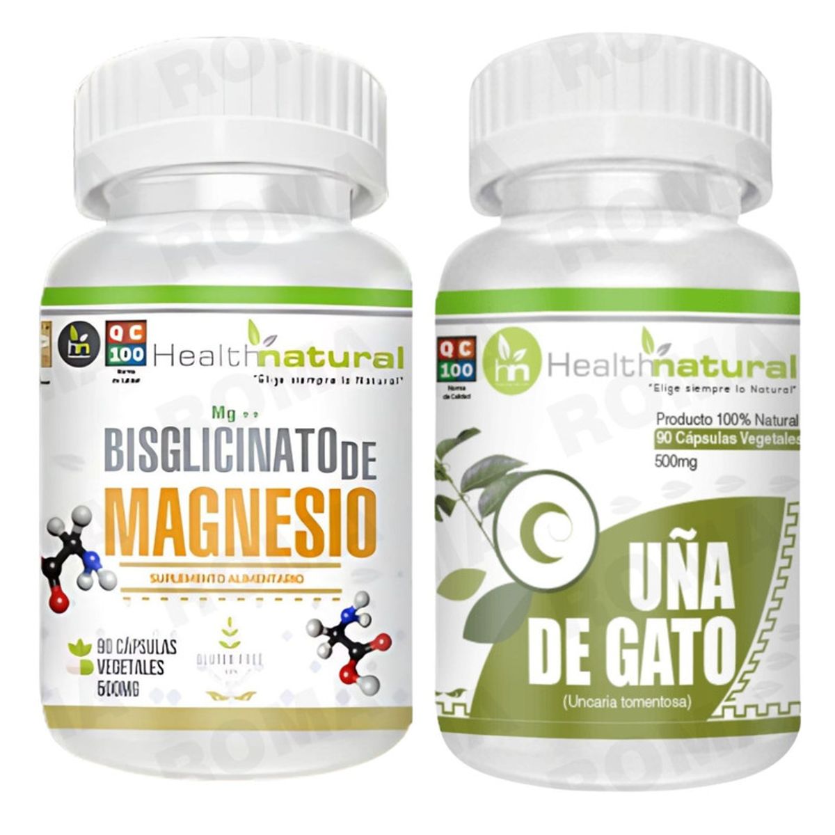 HEALTHNATURAL - BISGLICINATO MAGNESIO HEALTHNATURAL + UÑA DE GATO HEALTHNATURAL