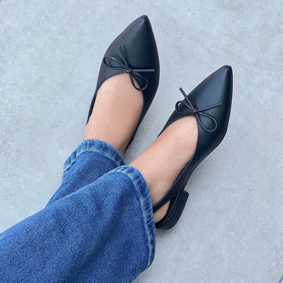 GENERICO - BALERINA NEGRO LAZO PARA MUJER ESTHER