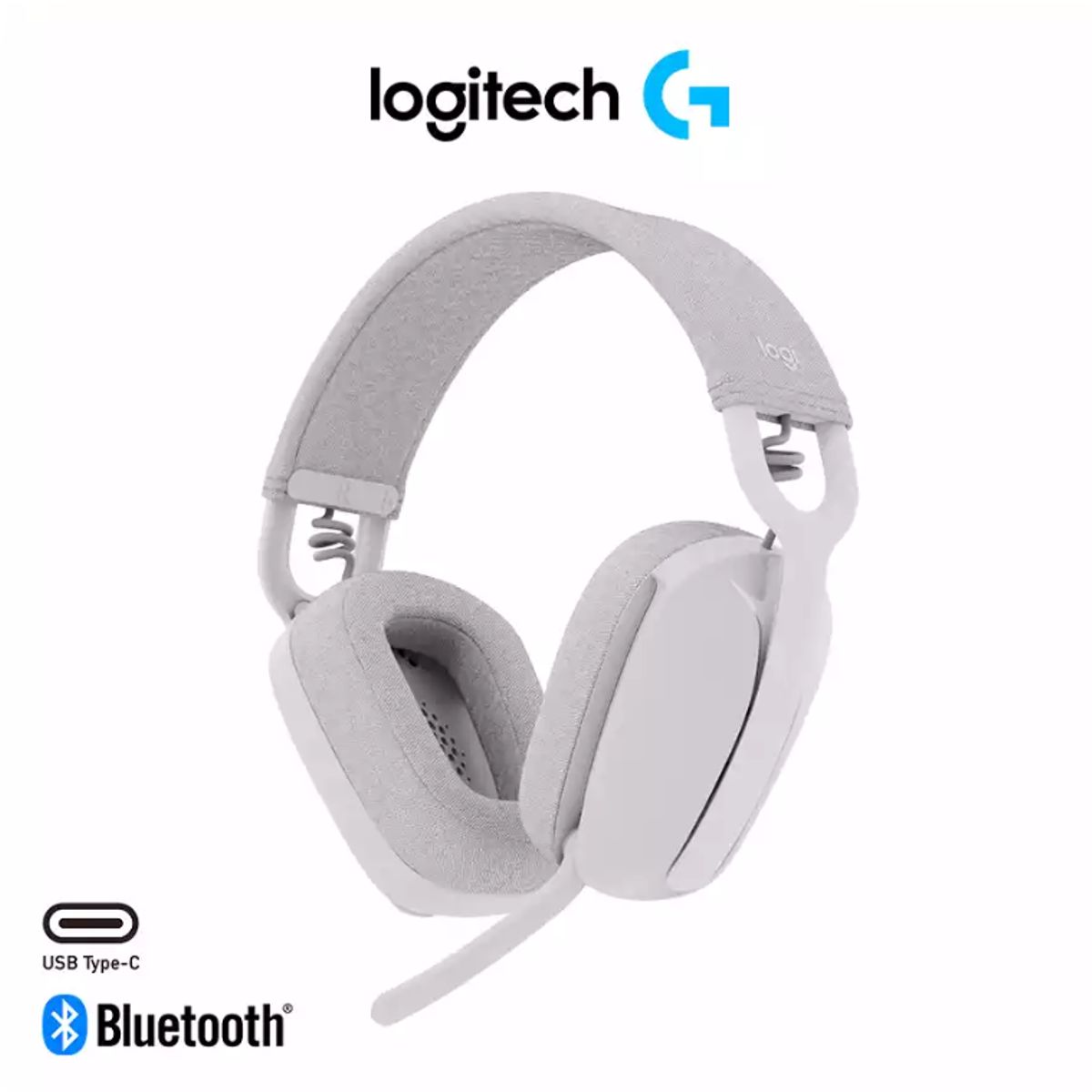LOGITECH - Audifono con Microfono Bluetooth LOGITECH ZONE VIBE 100 Blanco