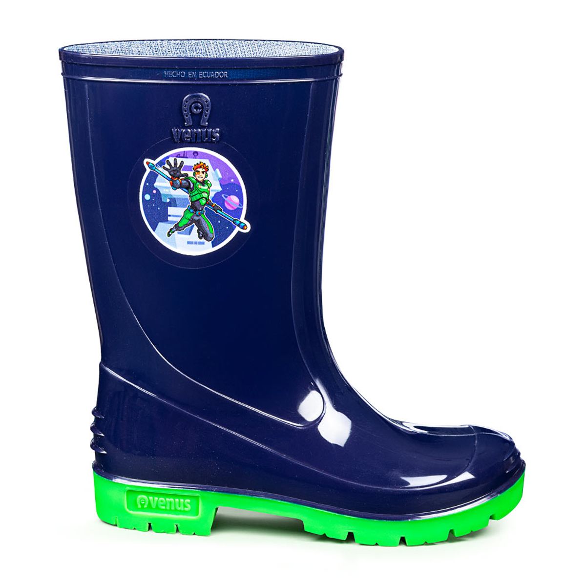 VENUS - BOTA INFANTIL CON STICKER COSMO AZUL