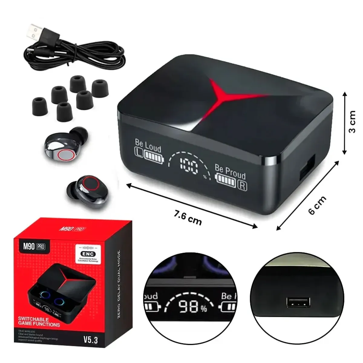 GENERICO - Audifonos Inalambricos M90 PRO