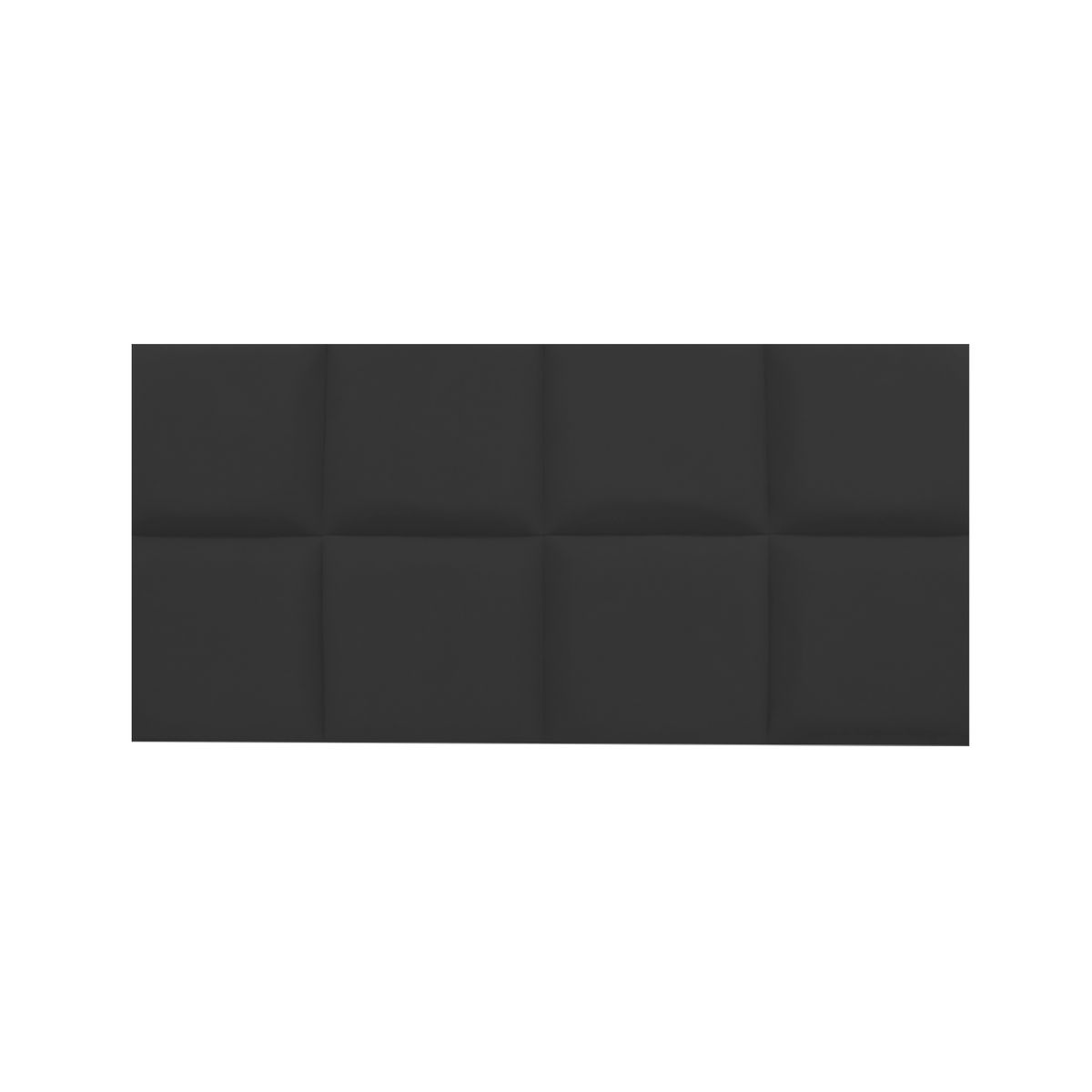 GENERICO - Combo Cama tapizada Selene - Queen Negro + colchón semiortopédico