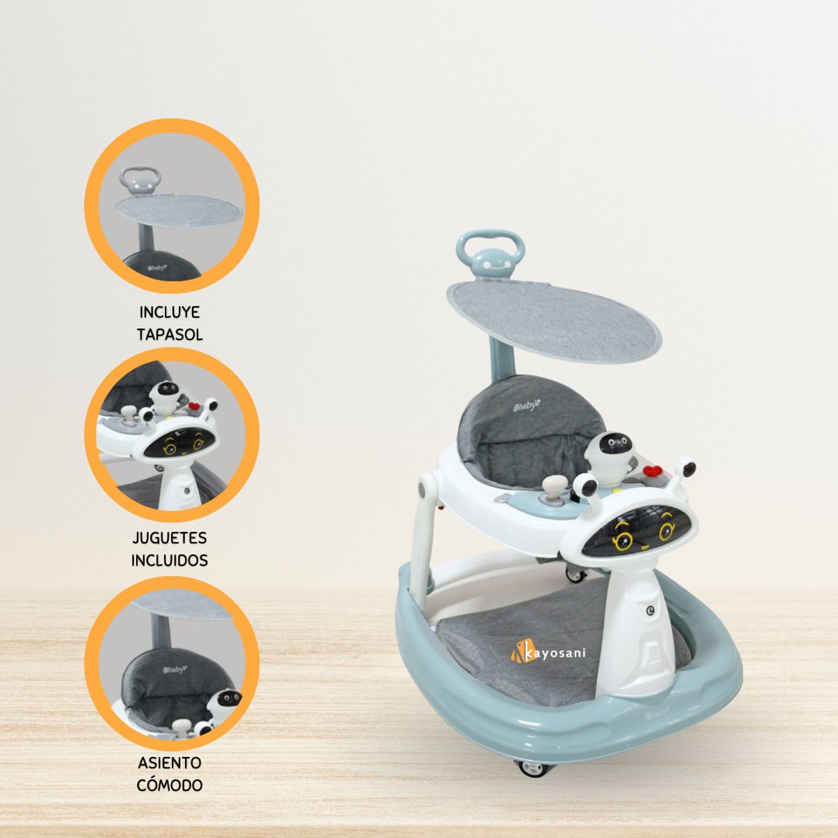 EBABY - Andador Guiador para Bebé «LANA» Green