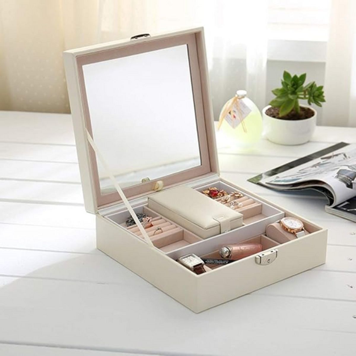 PIA COPELLO STORE - Joyero con Espejo y Cajón
