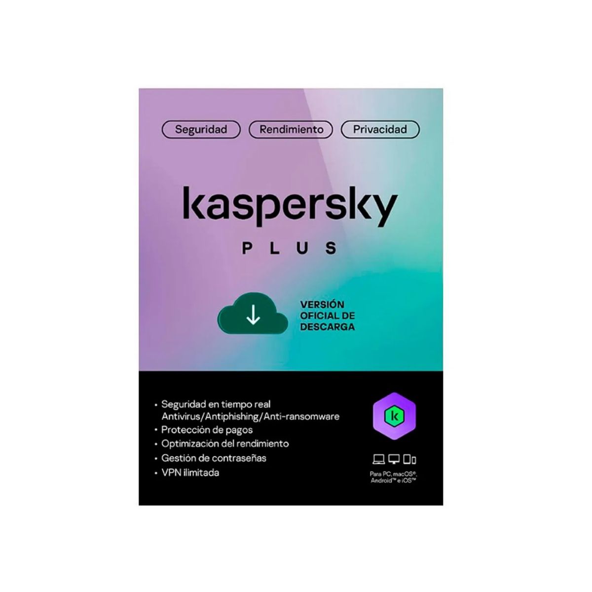 KASPERSKY - Antivirus Kaspersky Plus 1 dispositivo