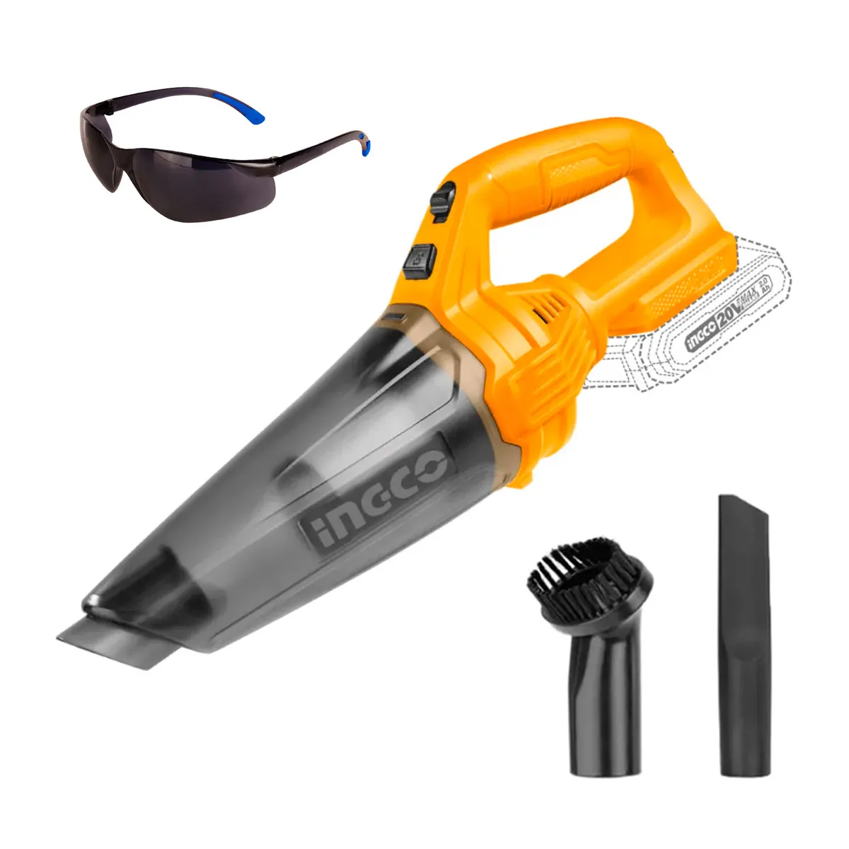 INGCO TOOLS - Aspiradora Inalámbrica Mano 20v Total Batería Portátil Ingco