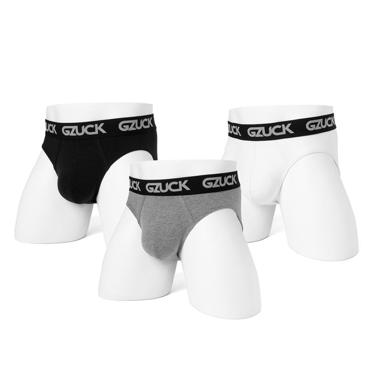 GZUCK - Trusas Tripack Jersey Full Lycra Hombre Urban Brief Gzuck
