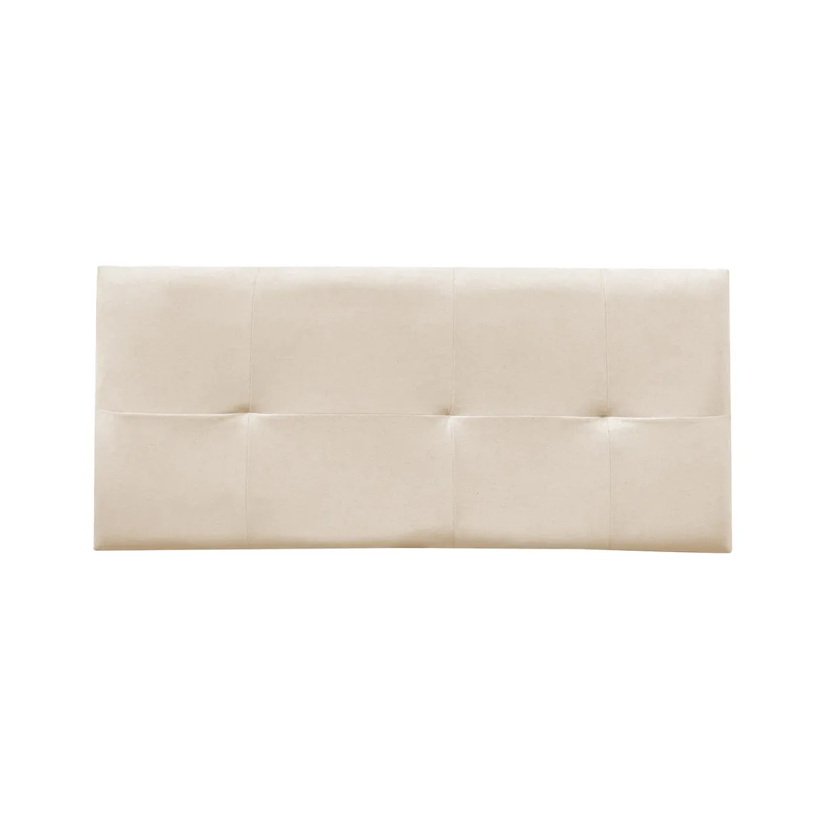 GENERICO - Combo Cama tapizada Sabana Pcromadas - Queen Beige claro +colchón semiortopédico