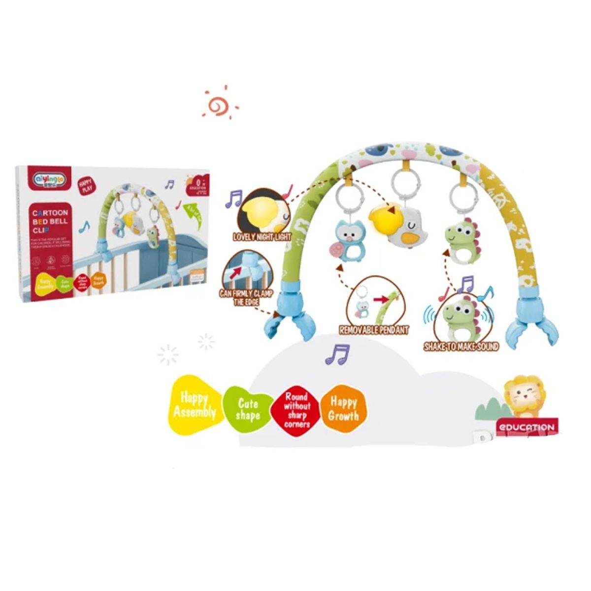 GENERICO - Juguete Móvil Arco de Bebe para Coches y Cunas