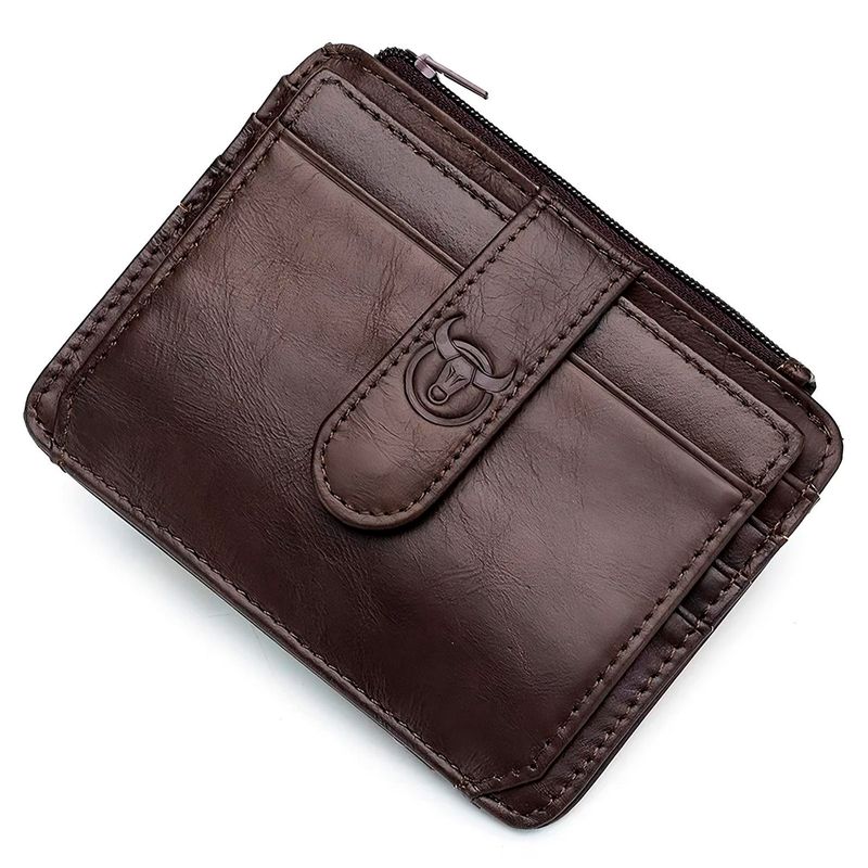 BULLCAPTAIN - Billetera Tarjetero Bullcaptain Cuero Con Bloqueo Rfid Cuero