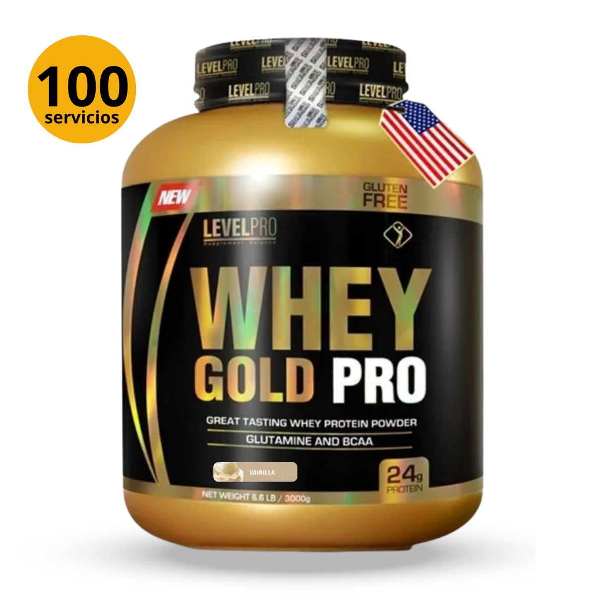 LEVEL PRO - WHEY GOLD PRO DE 3kg VAINILLA - PROTEÍNA WHEY