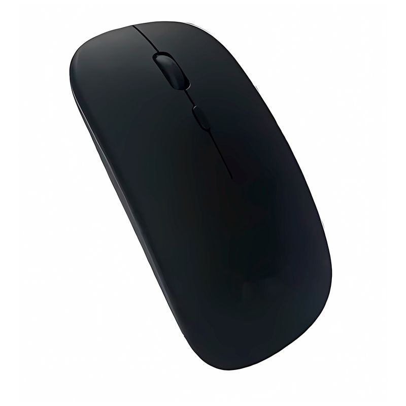 GENERICO - Mouse Inalámbrico Recargable Bluetooth Negro