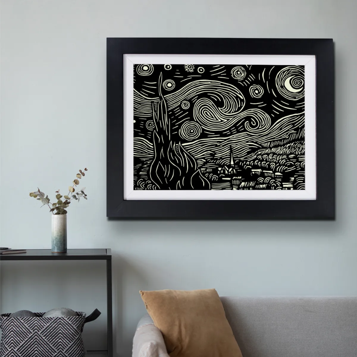 MOON - Cuadro la noche estrellada