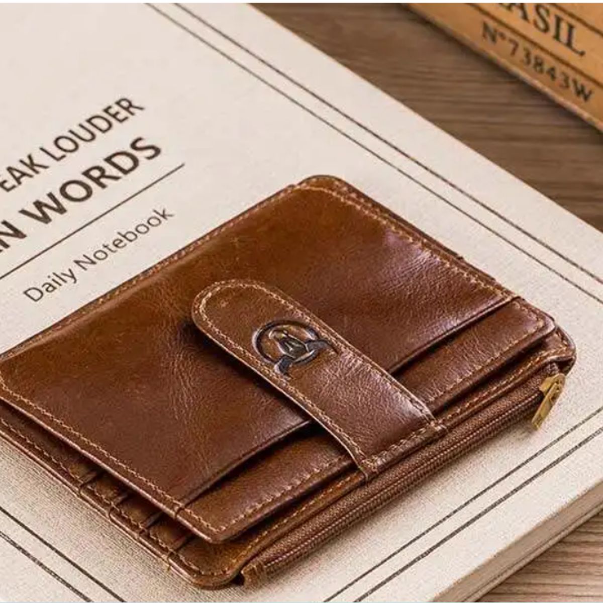 BULLCAPTAIN - Billetera Bullcaptain Tarjetero Cuero Con Bloqueo Rfid