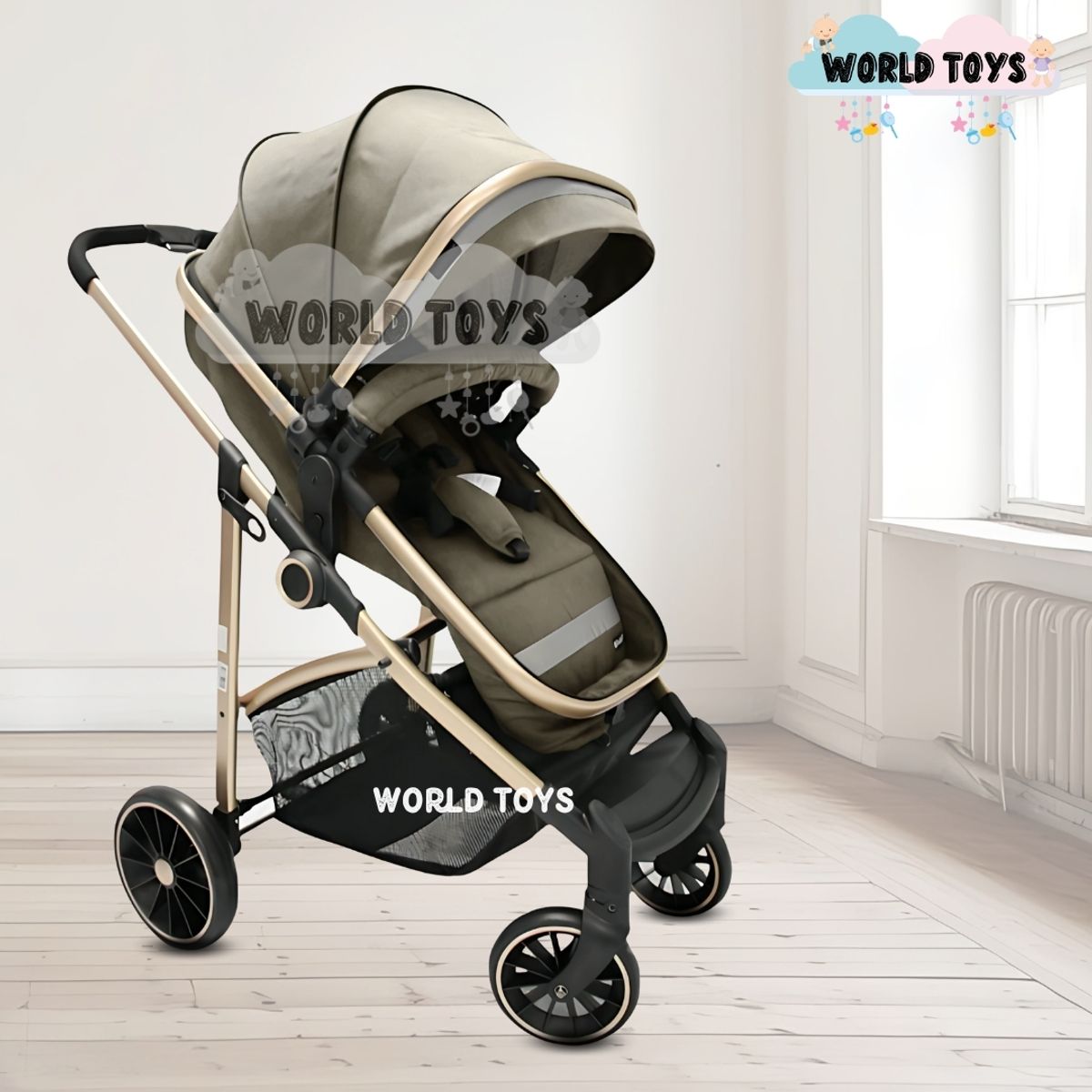 BABY - Coche Cuna Moisés de Lujo «CARRI DELUXE» Gray