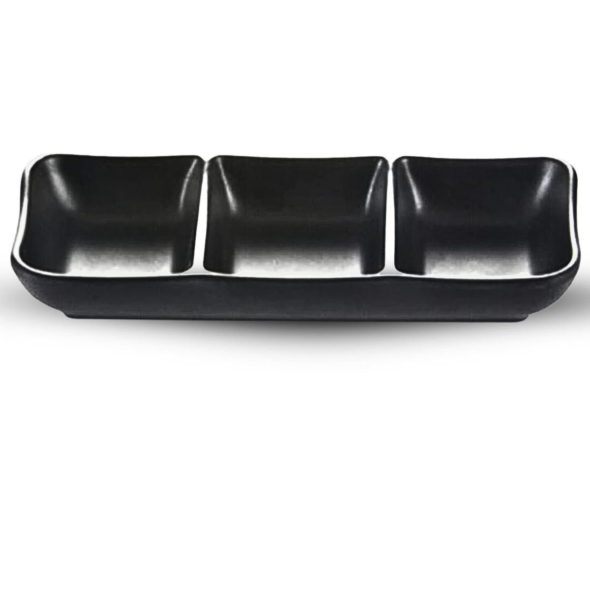 ICHIMATSU - Salsera 19x8.5 cm Melamina 3 División Luxe 12 PIEZAS - ICHIMATSU