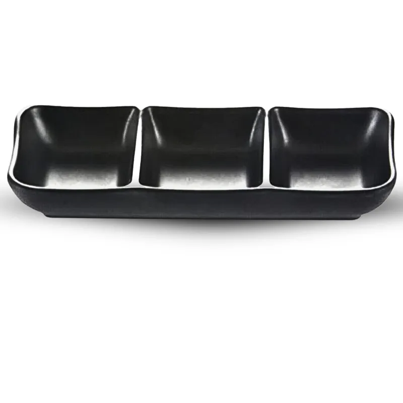 ICHIMATSU - Salsera 19x8.5 cm Melamina 3 División Luxe 12 PIEZAS - ICHIMATSU