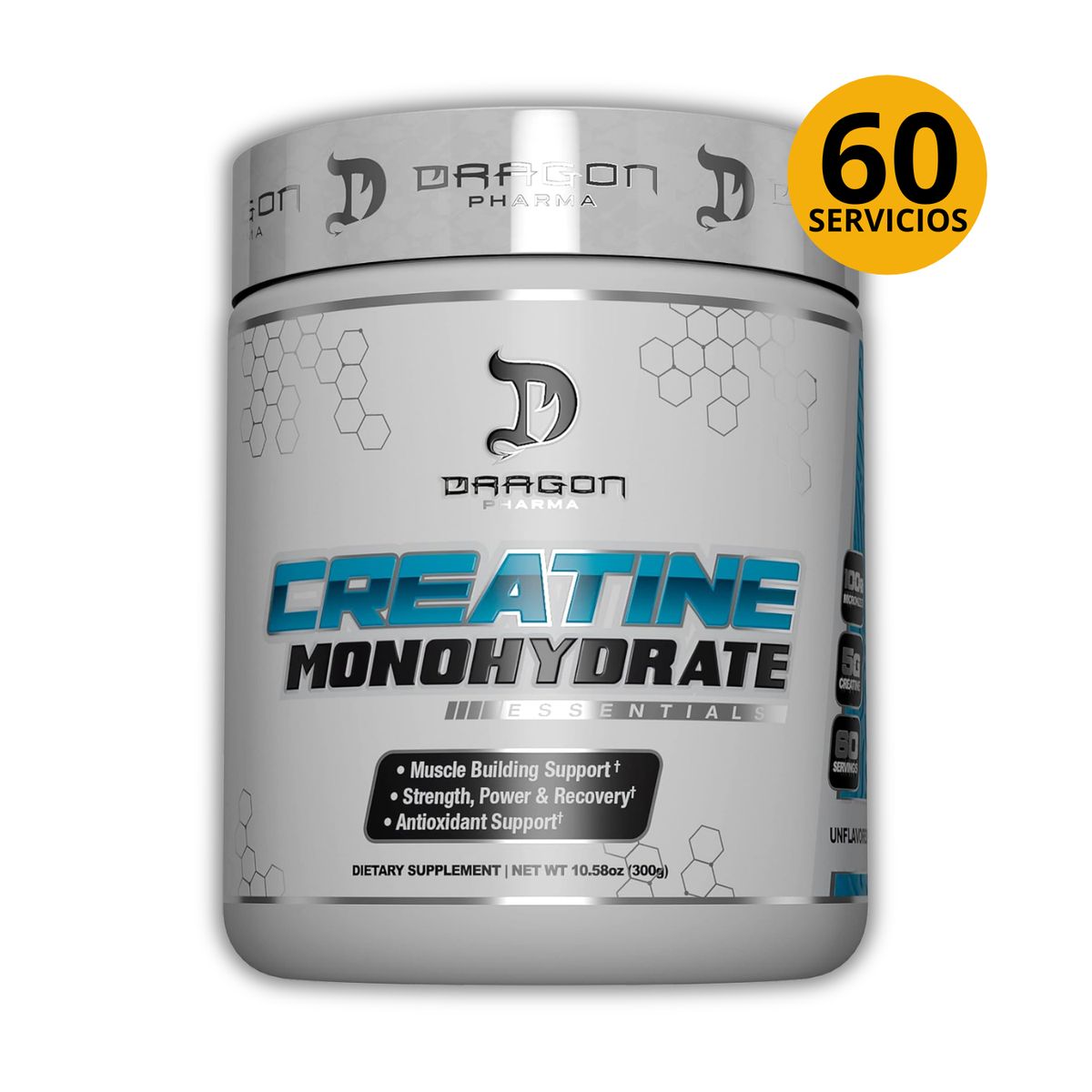 DRAGON - CREATINA DRAGON PHARMA 300gr - CREATINA MONOHIDRATADA Y MICRONIZADA