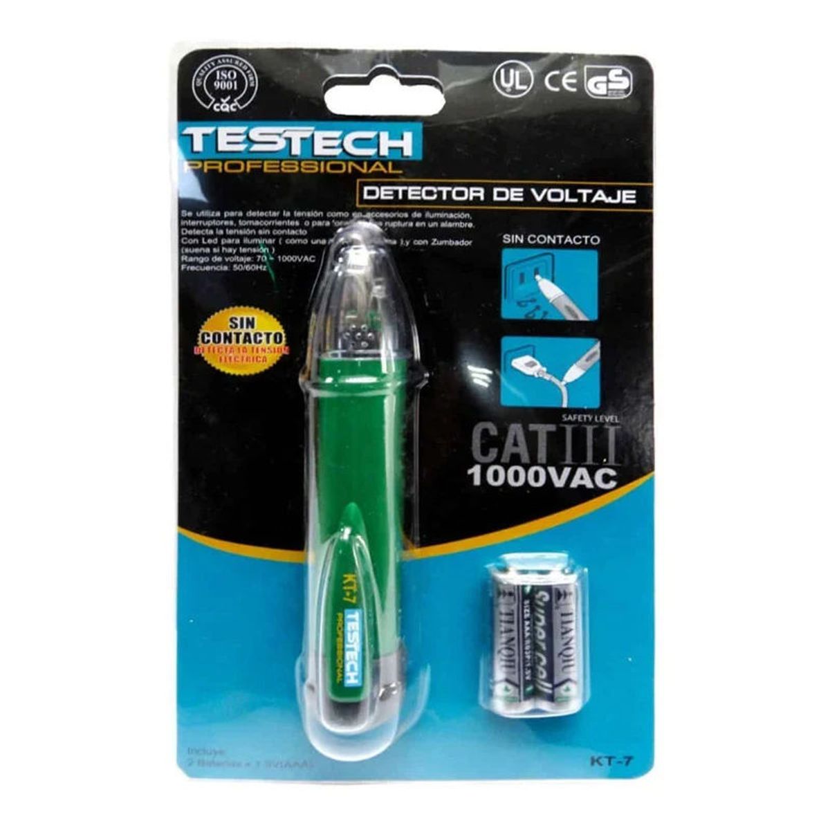 TESTECH - Detector De Voltaje Testech Kt-7